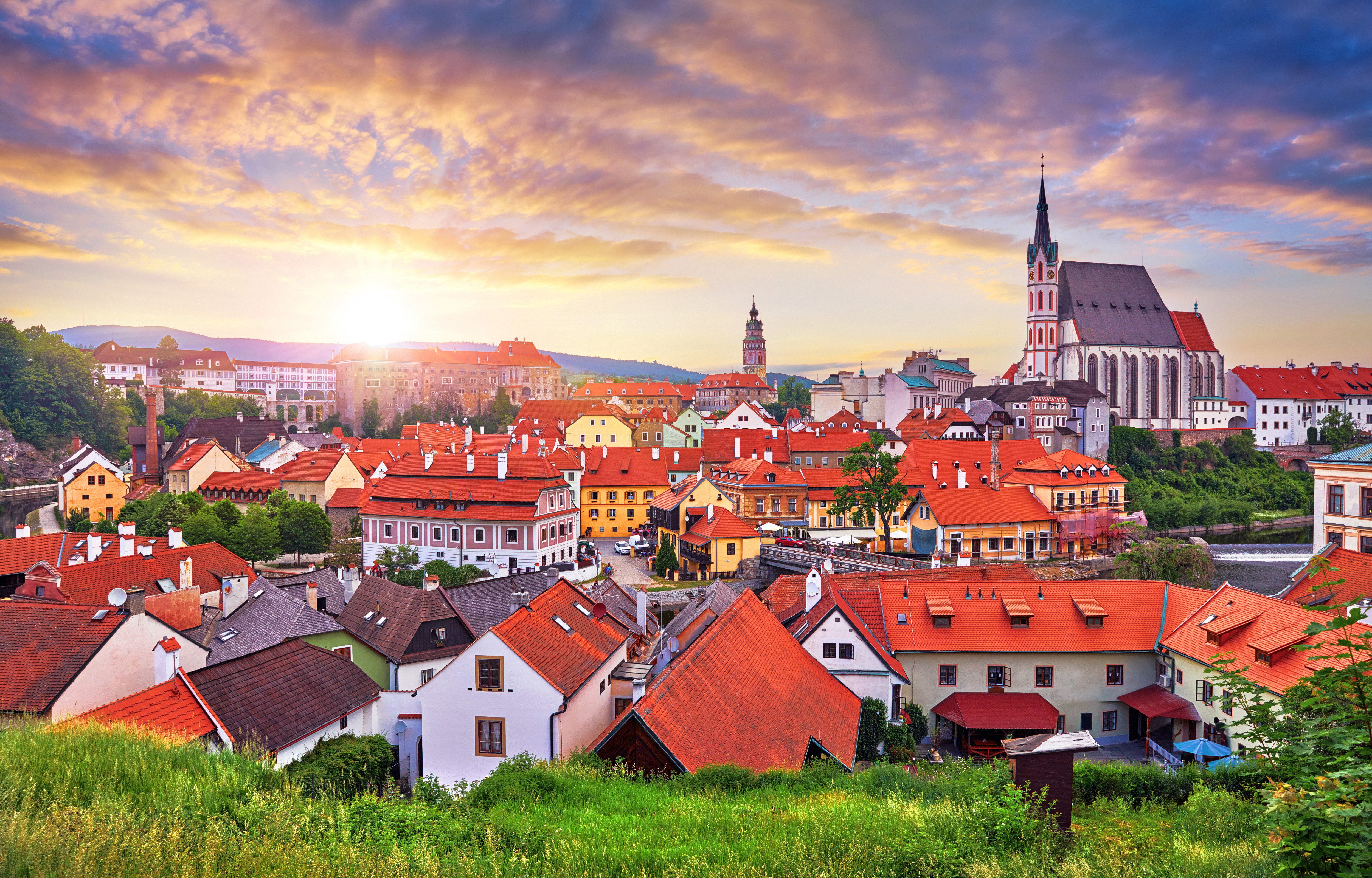 Чески Крумлов, город в Чехии, стране, недвижимость в которой могут купить иностранцы